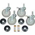 Nexel Stainless Steel Stem Casters CA5SBS Set 4 5in Poly 2 With Brakes 1200 Lb. 798677
